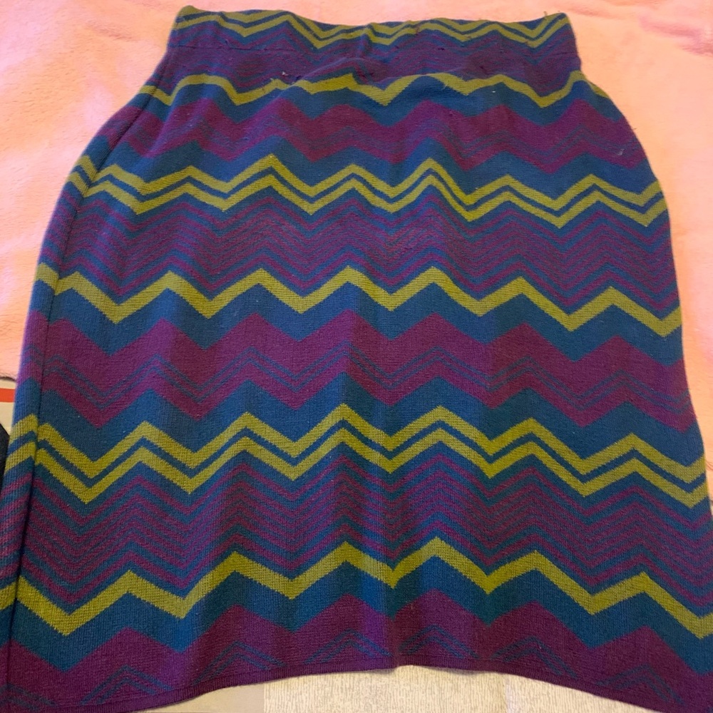 Ashley Stewart Multicolor Chevron Pencil Skirt